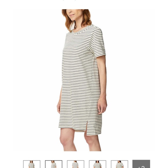 Buffalo Ladies Striped Dress Short Sleeve Black and White Large L - Picture 5 of 6